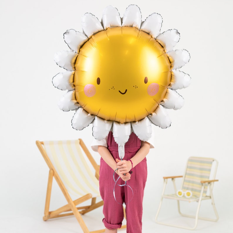 Riesen Gänseblümchen Folienballon, Party Dekoration (70 cm) Bild 1