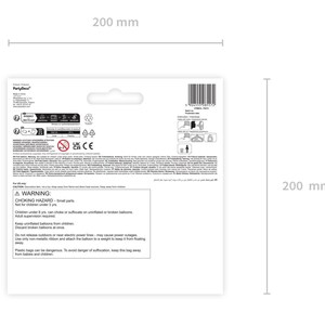 Back of brown horse foil balloon packaging with product information and inflation instructions