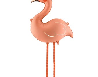 Walking Flamingo Balloon, Tropical Party Decoration, Pink Pool Decor, Summer Birthday Balloon