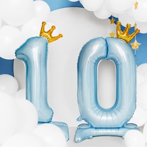 Blaue Zahl 1 als Kronen-Luftballon: Prinz, erster Geburtstag Bild 6