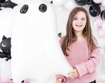ゴーストホイルバルーン、ハロウィンパーティーデコレーション、ブーバルーン、不気味なベビーシャワーデコレーション