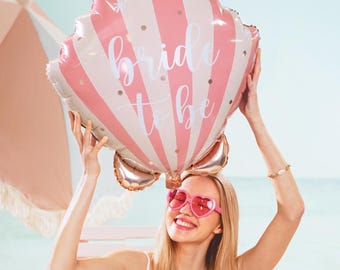 Pink Seashell Bride To Be Foil Balloon: Bridal Shower Decor (52 x 50cm)
