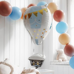 4D Hot Air Balloon Foil Balloon: Baby Shower Birthday Party Decor 40 x 86 cm image 3