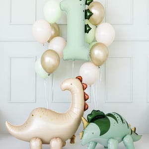 Balão metalizado de Brontossauro em pé, decoração para festa de dinossauros (91 x 85 cm) imagem 5