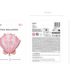 Pink Seashell Bride To Be Foil Balloon: Bridal Shower Decor (52 x 50cm) image 7