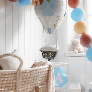 4D Hot Air Balloon Foil Balloon: Baby Shower Birthday Party Decor 40 x 86 cm image 4
