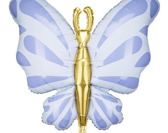 Large Blue Butterfly Balloon, Pastel Dreamy Girl Birthday Decorations, Elegant Butterfly Theme Party Decor