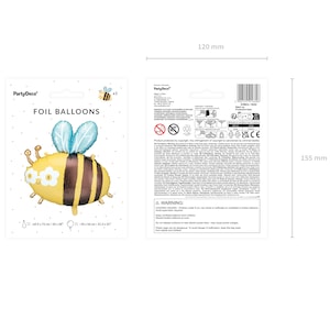 Biene Folienballon - Hummel Thema Babyparty oder Kindergeburtstag Dekoration Bild 7