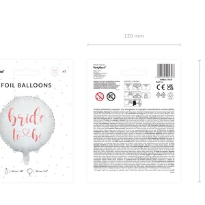 May include: A silver foil balloon with the text "bride to be" in pink lettering. The balloon is 18 inches in diameter.