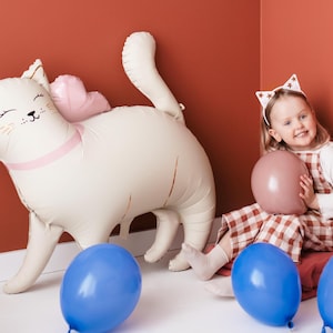 Matte Foil Kitty Balloon: 83x77cm Cat Party Decor