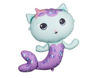 MerCat Foil Balloon: Gabby's Dollhouse Birthday Party Decoration