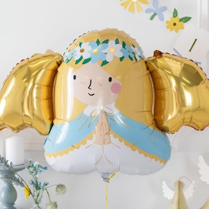Angel Holy Communion Balloon - Perfect for Newborn Photo Shoots, Easter Balloons, Baptism Balloon Decorations, Holy Party, Baby Room Decor