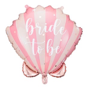 Pink Seashell Bride To Be Foil Balloon: Bridal Shower Decor (52 x 50cm) image 3