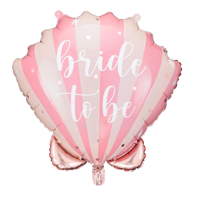 Pink Seashell Bride To Be Foil Balloon: Bridal Shower Decor (52 x 50cm) image 3