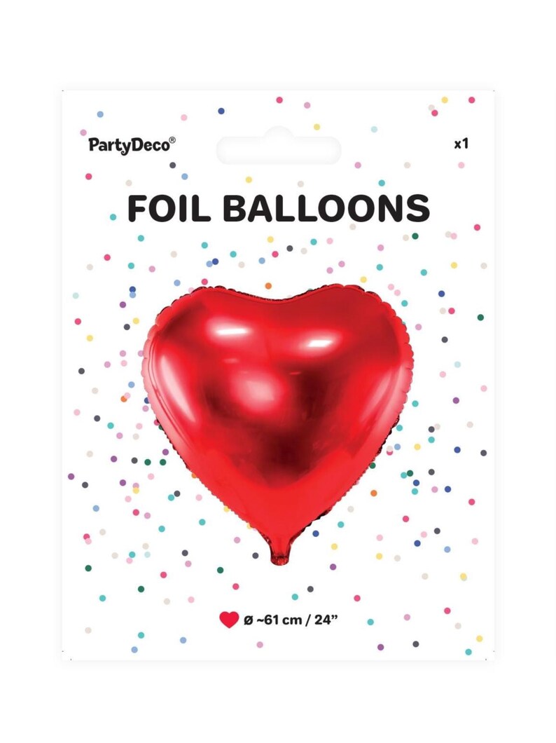 Globo de corazón rojo de 61 cm, decoración romántica para bodas, decoración de aniversario con forma de corazón de papel de aluminio. imagen 8