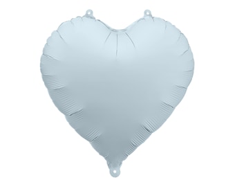 Ballon pastelblauw hart 35 cm, bruiloft bruids babyshower feestdecoratie
