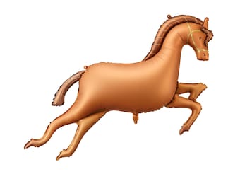 疾走する馬のホイルバルーン：カウボーイウエスタンパーティーデコレーション 2026年新年シンボル