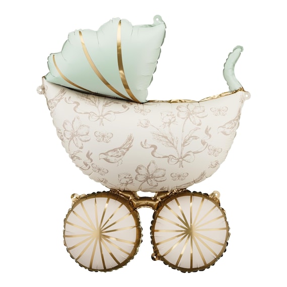 Vintage Baby Carriage Balloon 59x74 cm – for Baby Shower, Gender Reveal, New Born Party