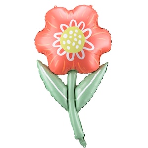 Coral Flower Foil Balloon: Party Decor, Baby Shower, Birthday