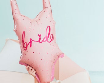 Pink Swimsuit Balloon 37 x 68 cm: Bride Bachelorette Party Decor
