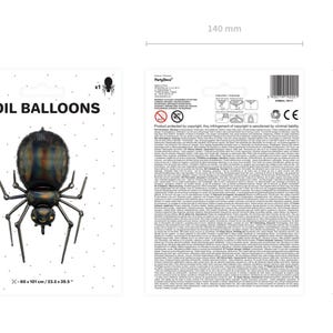 Reuze zwarte spinballon, griezelige gotische decoraties, halloweenballon, grapdecor, horrorfeestartikelen afbeelding 9