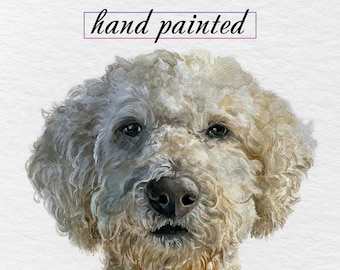 Custom pet portrait, handmade watercolor portrait from photo, pet art, customized dog cat paintings, pet portrait gift