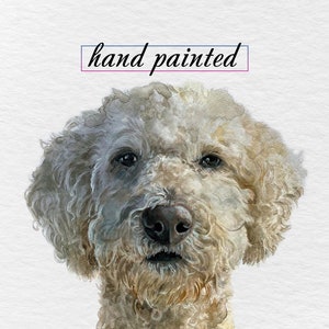 Custom pet portrait, handmade watercolor portrait from photo, pet art, customized dog cat paintings, pet portrait gift image 1