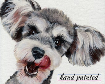 Retrato de cachorro personalizado: memorial de animal de estimação em aquarela pintado à mão
