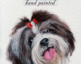Custom Watercolor Pet Portrait: Hand-Painted Dog Memorial
