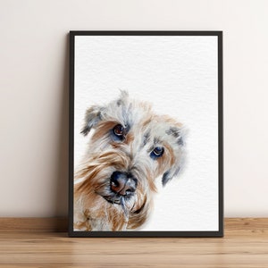 Custom Watercolor Pet Portrait: Dog Memorial, Handmade Painting