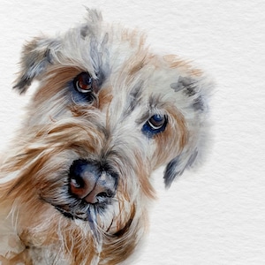 Hand-Painted Watercolor Pet Portrait: Custom Dog Painting