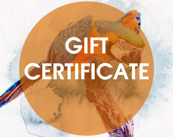 Custom Pet Portrait Gift Certificate, Hand-Painted Watercolor