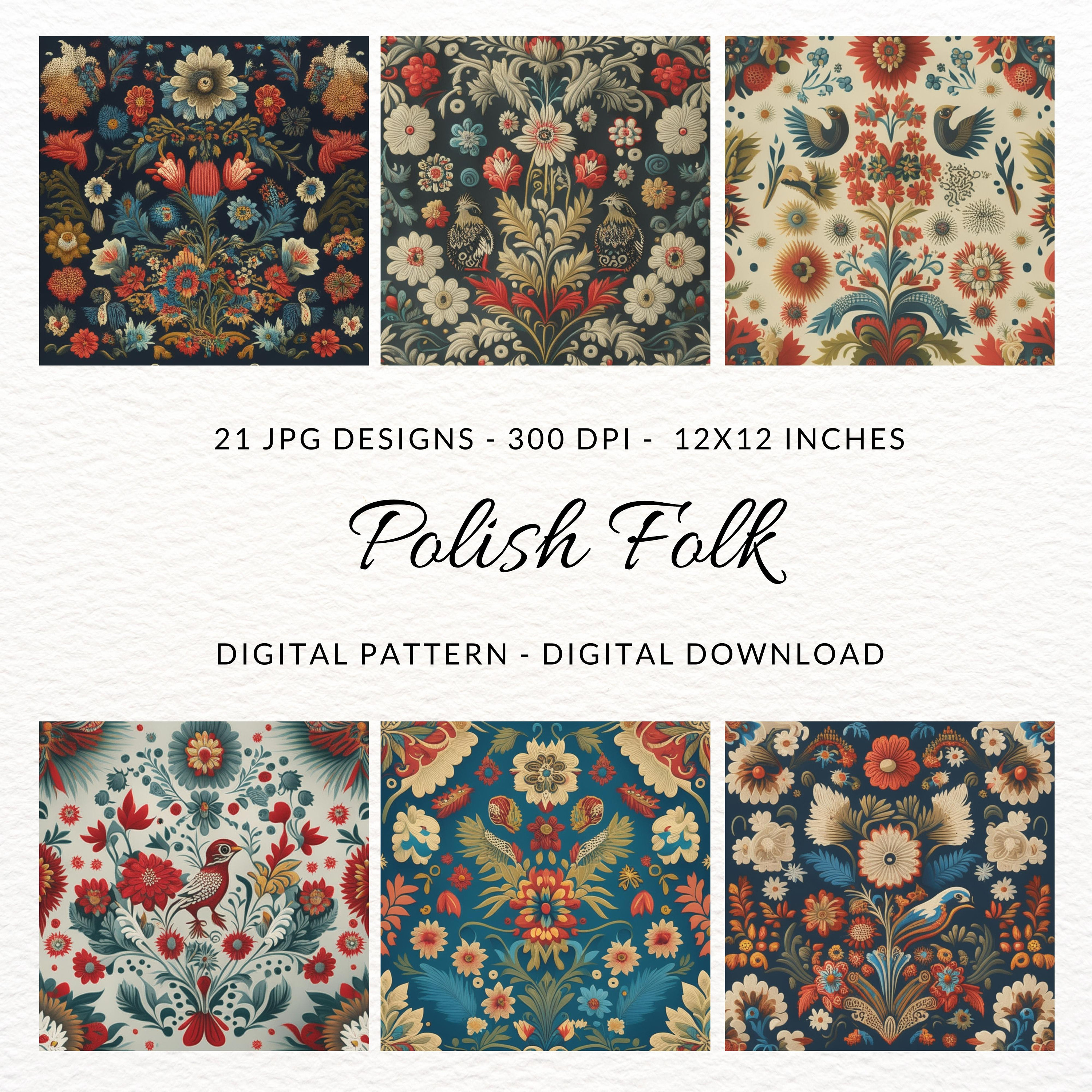 Folk Cat Cross Stitch Pattern Lucie Heaton Digital PDF Counted
