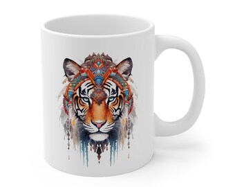 Exquisite Sumatran Tiger Mug - 11oz Ceramic Mug - Unique Gift for Animal Lovers & Conservation Enthusiasts (BPA and lead-free)