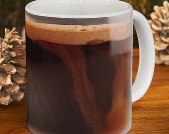 Taza de café con ilusión 3D - Taza de cerámica única (sin plomo ni BPA)