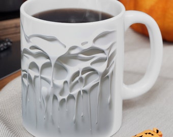 Taza derretida - Taza con ilusión 3D / Taza de cerámica única (sin plomo ni BPA)