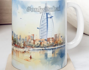 Dubái, Emiratos Árabes Unidos - Taza "Desert Dreams" / Taza de cerámica para amantes de los viajes
