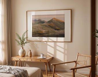 Grassland Hills Art Print, Art Print, Boho Wall Art, Modern Abstract Wall Art, Minimal Wall Art, Wall Decor