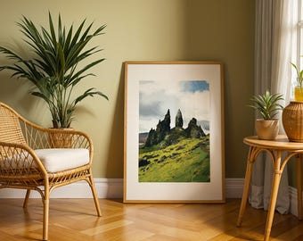 Isle of Skye Rock Outcropping Art Print, Art Print, Boho Wall Art, Modern Abstract Wall Art, Minimal Wall Art, Wall Decor