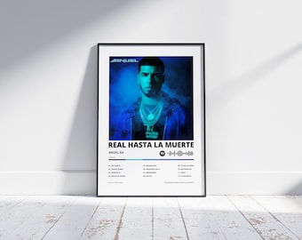 Real hasta la muerte, Anuel AA, Imprimible digital, Poster, Portada de álbum, Decoracion del hogar