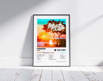 Paraiso, Mora, Imprimible digital, Poster, Portada de álbum, Decoracion del hogar