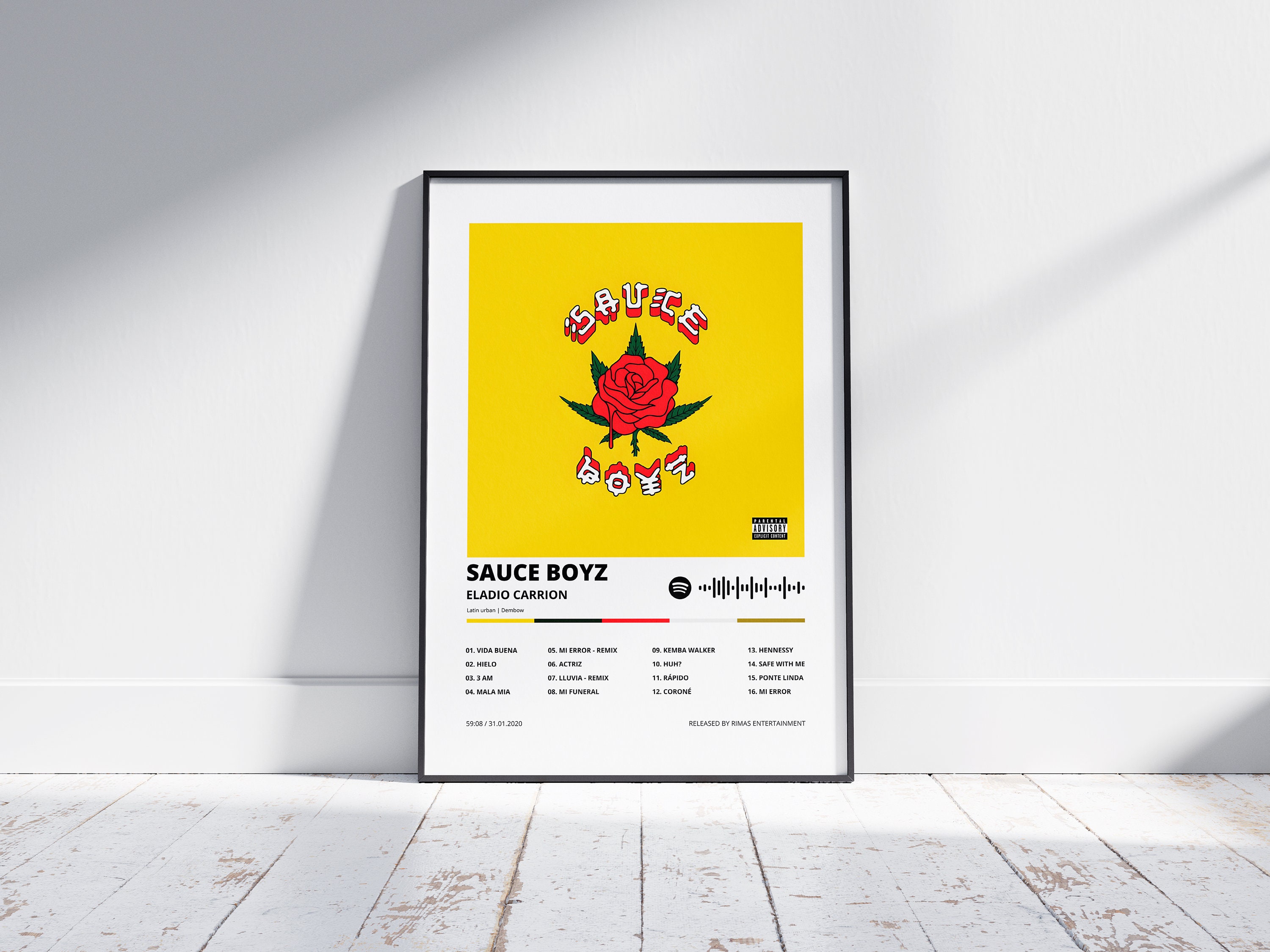 SAUCE BOYZ, Eladio Carrion, Imprimible digital, Poster, Portada de