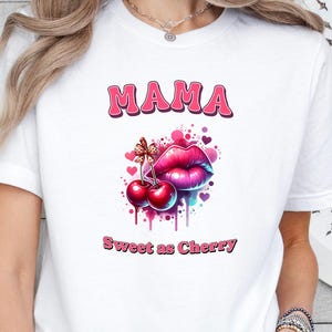 Süß wie eine Kirsche T-Shirt - Retro Kirsche T-Shirt - Vintage Grafik T-Shirts - Mama Kleidung - Muttertagsgeschenk