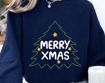 Camisa de Feliz Navidad, Sudadera con capucha de Navidad, Camisa familiar de Navidad, Sudadera de Feliz Navidad, Regalo para Navidad, Regalo de Navidad, Camiseta de Navidad