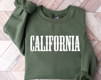 California Sweatshirt, California Shirt, West Coast Shirt - California Shirt, California Sweater, Woman Sweatshirt, College Student Pullover