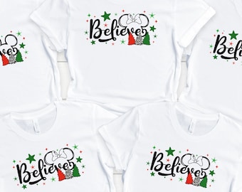 Camiseta Believe de Disney, sudadera navideña para parejas, sudadera con capucha Believe de Navidad, sudadera de pareja de Disney, suéter Believe de Disney, ropa navideña
