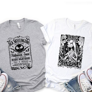 Jack Halloween Shirts, Jack Skellington Tee, Sally Shirt, Jack and Sally, Halloween Gift Tee, Skellington Shirts, Halloween Event Tee, Gift