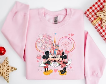 Disney Mickey Minnie Love Sweatshirt, Mickey and Minnie Valentines Tee, Disneyland Love Shirt, Mickey Minnie Crewneck, Kiss Love Shirt