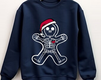 Skeleton Christmas Sweatshirt, Merry Christmas Shirt, Funny Christmas Gifts, Christmas Skeleton Family Matching Shirt, Santa Skeleton Shirt