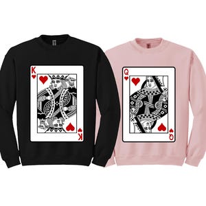 Paar König Königin Shirt, König und Königin Shirt, Valentinstag Shirt, Paar Geschenk Passendes T-Shirt, Valentinstag Geschenk, Karte König Königin Shirt